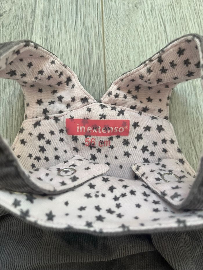 Robe Salopette velours bébé In Extenso – 3 mois - photo numéro 2
