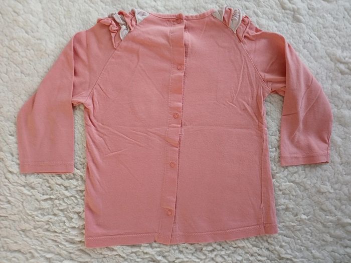 Tee-shirt manches longues coeur fille taille 18 mois - photo numéro 2