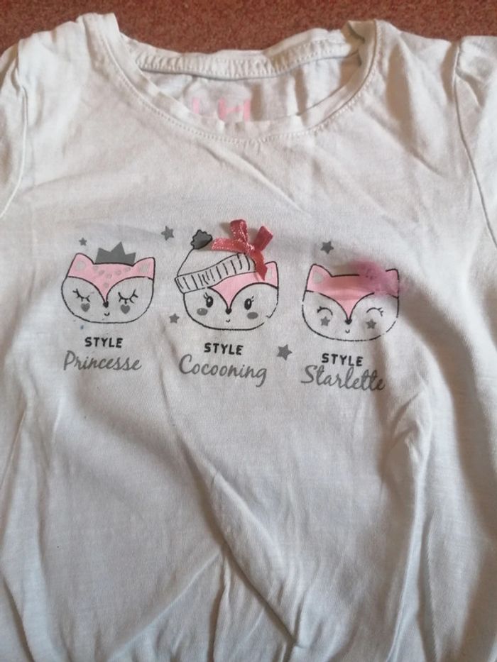 T shirt manches longues petite fille - photo numéro 2