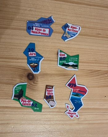 7 magnettes carte de France le gaulois