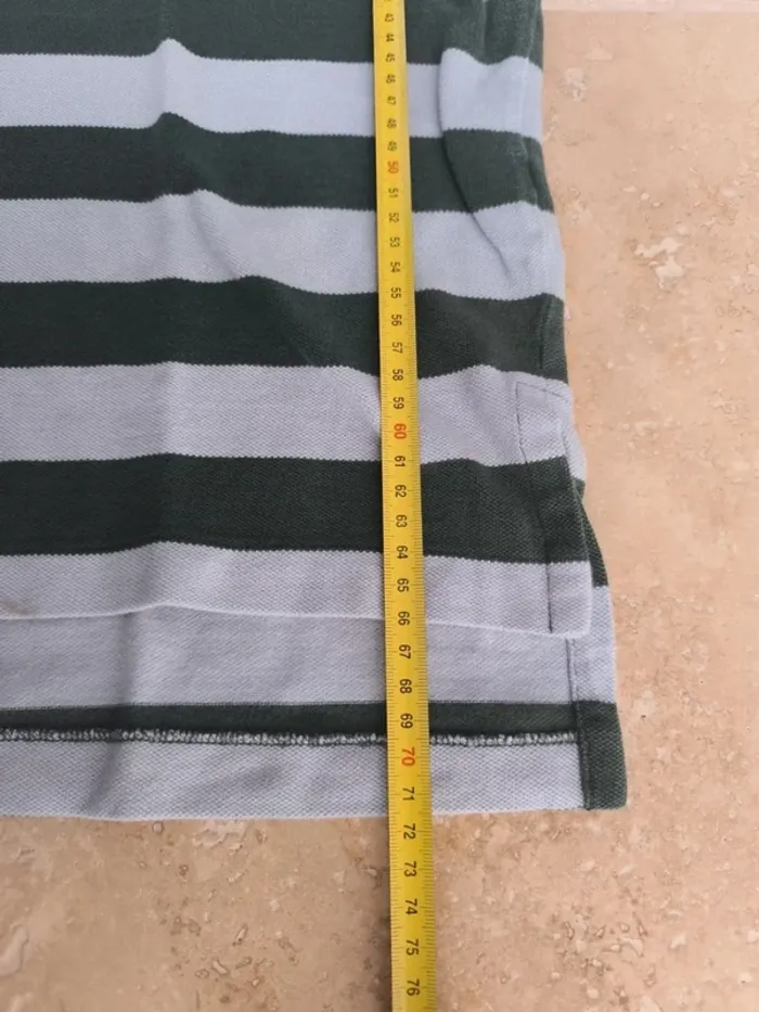 Polo Ralph Lauren homme bleu ciel vert XL logo vert taché - photo numéro 7