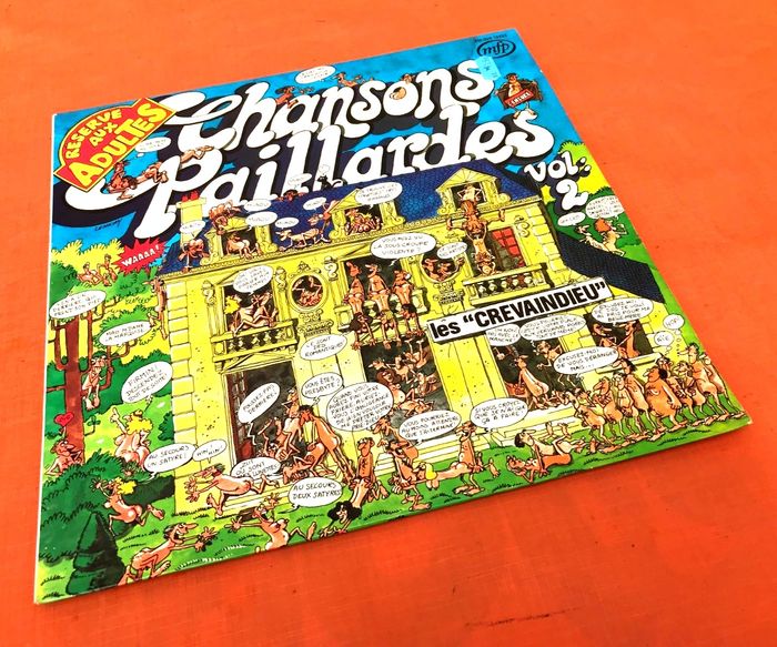 Vinyle 33 tours Chansons Paillardes par les " Crévaindieu " Réservé aux Adultes (1977) - photo numéro 6