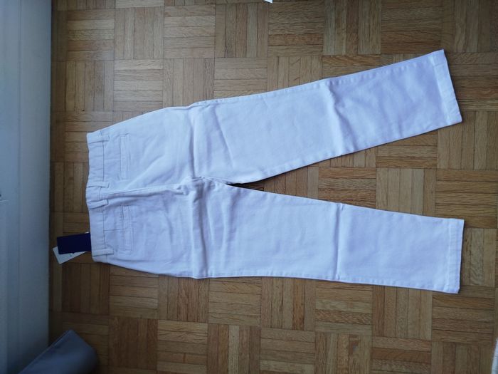 Pantalon jean Oft unisexe garçon fille blanc Cyrillus neuf - photo numéro 6