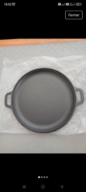 Poêle à frire en fonte | Poêle antiadhésive sans fumée
