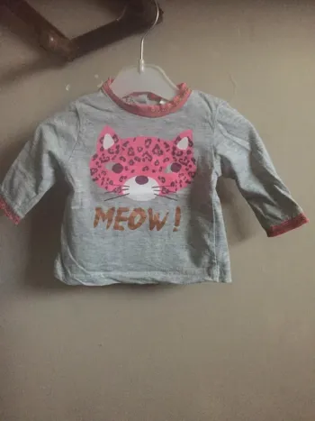 T-shirt gris Meow Kimadi 3M