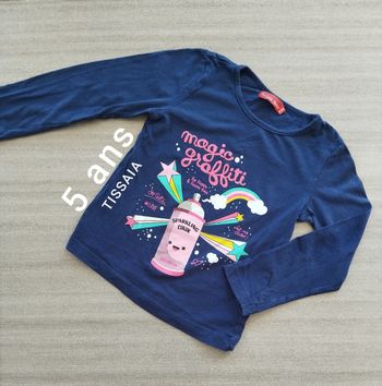 T shirt manches longues 5 ans fille