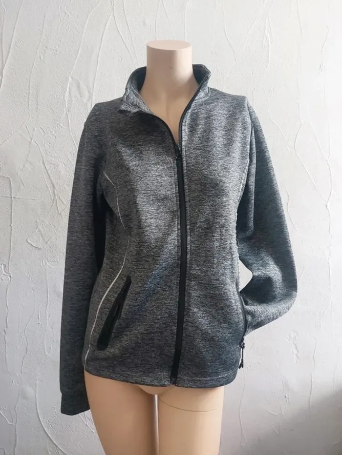 Veste Zippée Grise Taille 36
