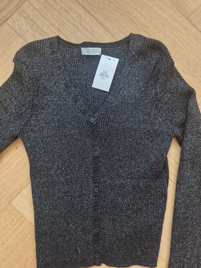 Gilet fille noir brillant 14 / 15 ans Primark Neuf