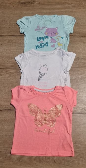 Lot t-shirts MC 12 mois