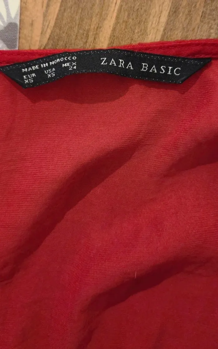 Combinaison short rouge ZARA Basic - photo numéro 5