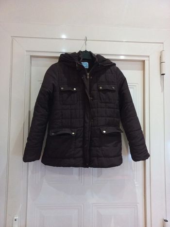 Manteau fille prune