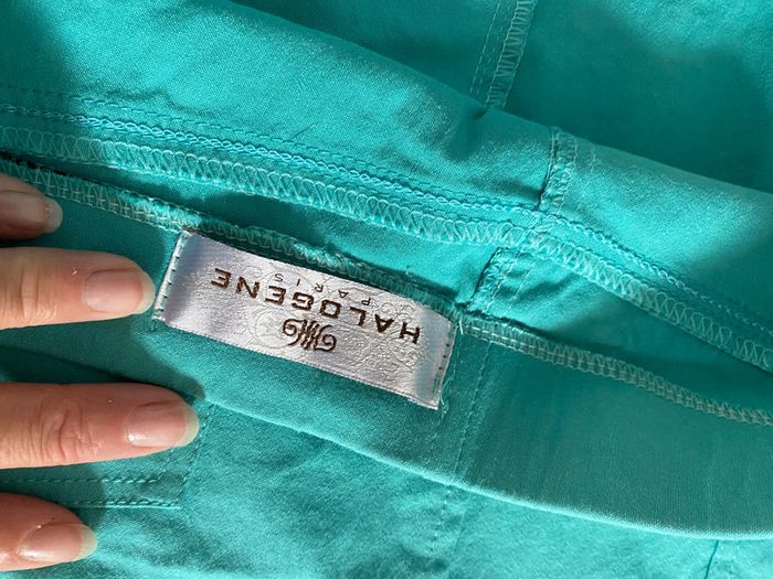 Jupe crayon turquoise Halogène Taille 38 - photo numéro 4