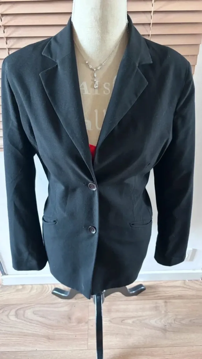 💕 blazer veste tailleur noir taille 46 xxxl #kiabi - photo numéro 2