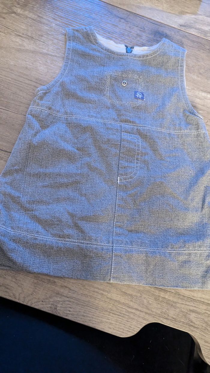 Robe jeans grise doublée