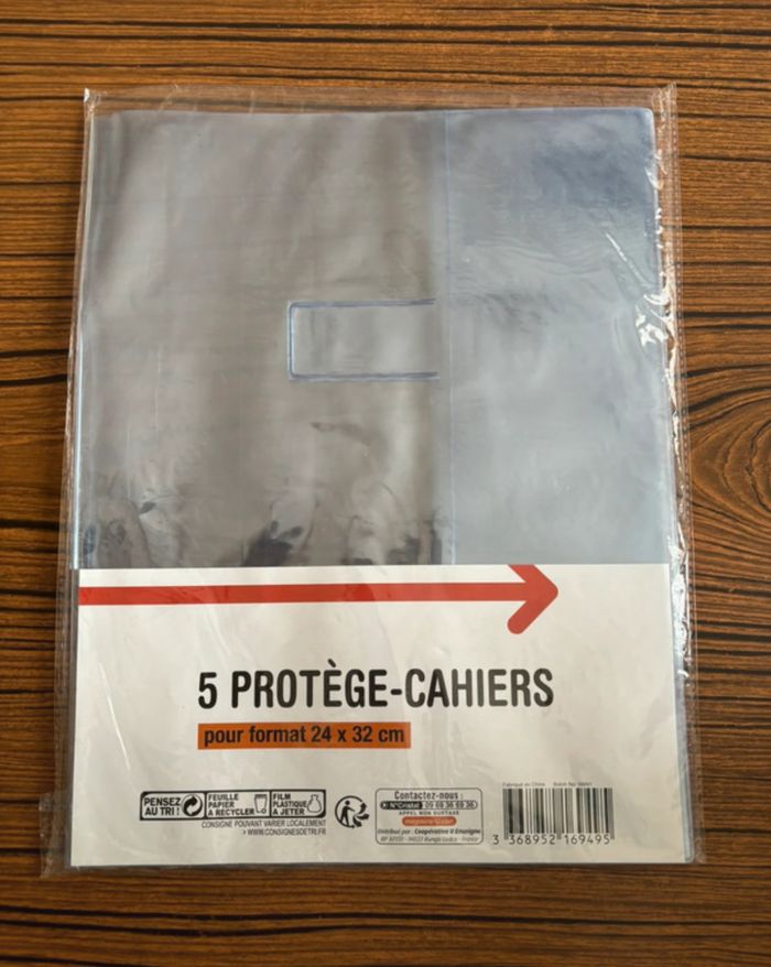 Lot 15 protège-cahiers grand format (couleurs et transparent) - photo numéro 2