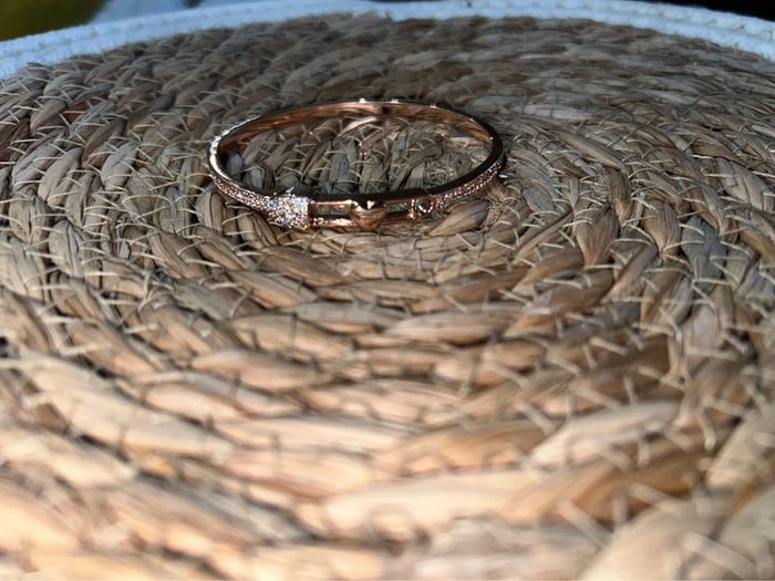 Bracelet rose gold cœur femme or jonc acier inoxydable bijou - photo numéro 4