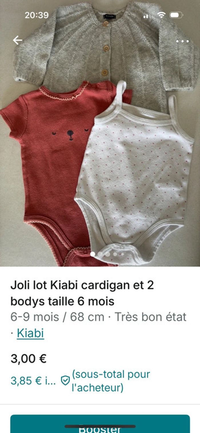 Superbe lot de 35 articles 6 mois plusieurs marques - photo numéro 11