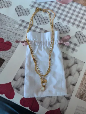 Collier acier SRD avec nacre