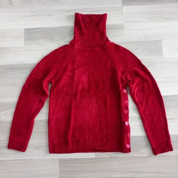 Pullf femme à col roulé rouge Debbie Morgan taille M