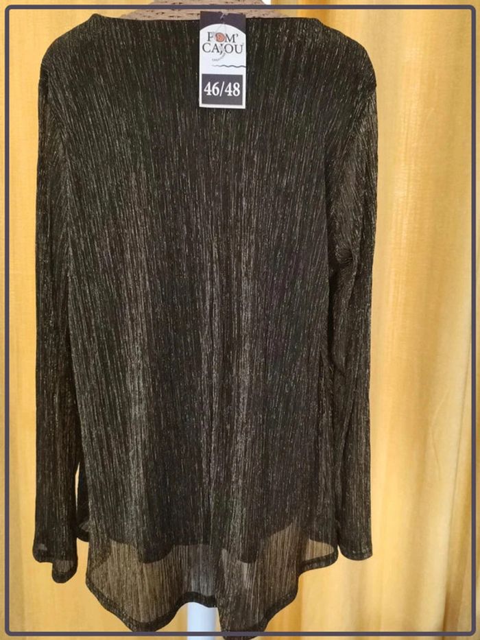 Haut manches longues neuf avec étiquette de "Pom'cajou" taille 46/48 - photo numéro 2