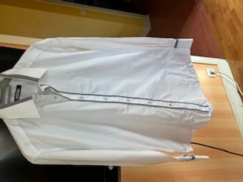 CHEMISE BLANCHE LISERET GRIS