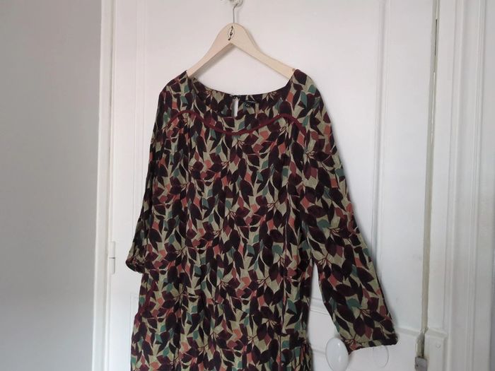 Robe voodoo feuille bordeau violet végétal 44 - photo numéro 3