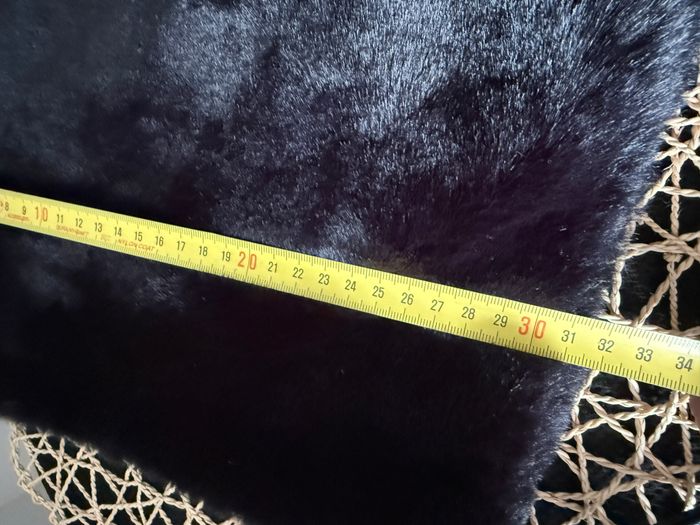 Sac , sacoche portefeuille en peluche noire - photo numéro 3