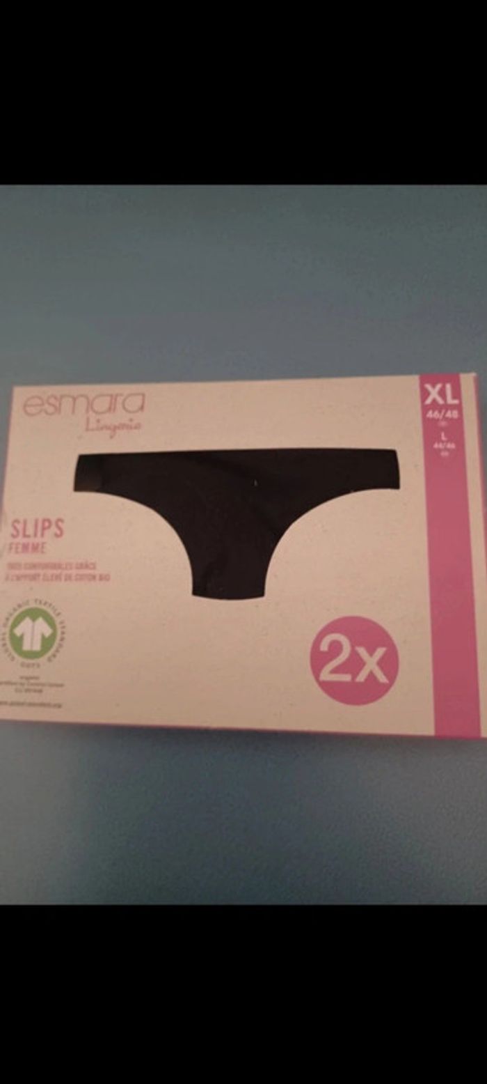 Lot de 2 slips femme taille M esmara lingerie