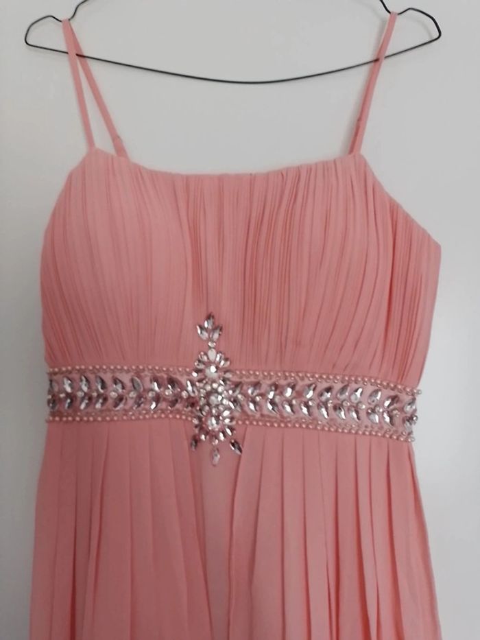 Robe de soirée / mariage rose + châle T38 - photo numéro 2