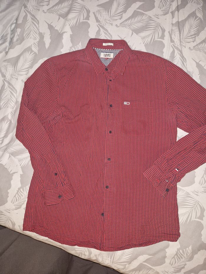 Chemise Tommy Hilfiger  rouge Xl Slimfit