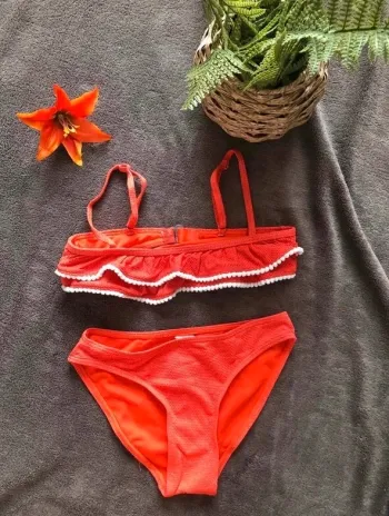 Maillots de bain orange 2 pièces