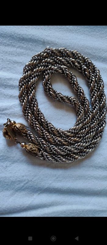 Collier sautoir grosse maille ancien vintage
