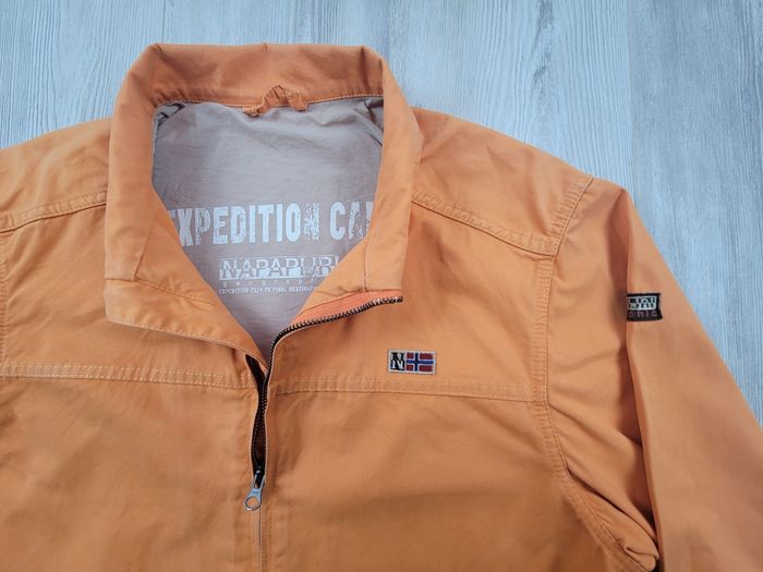 Veste Napapijri orange – Full zip – Taille L – Logo brodé - photo numéro 2