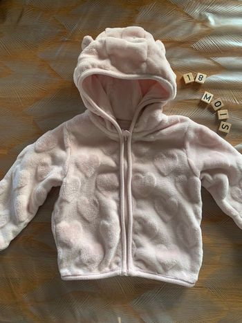 Gilet doux fille 18 mois