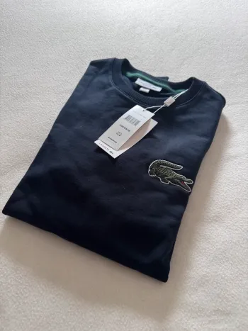 Sweat bleu marine Lacoste taille M - Grand Logo - Neuf - Valeur 150€