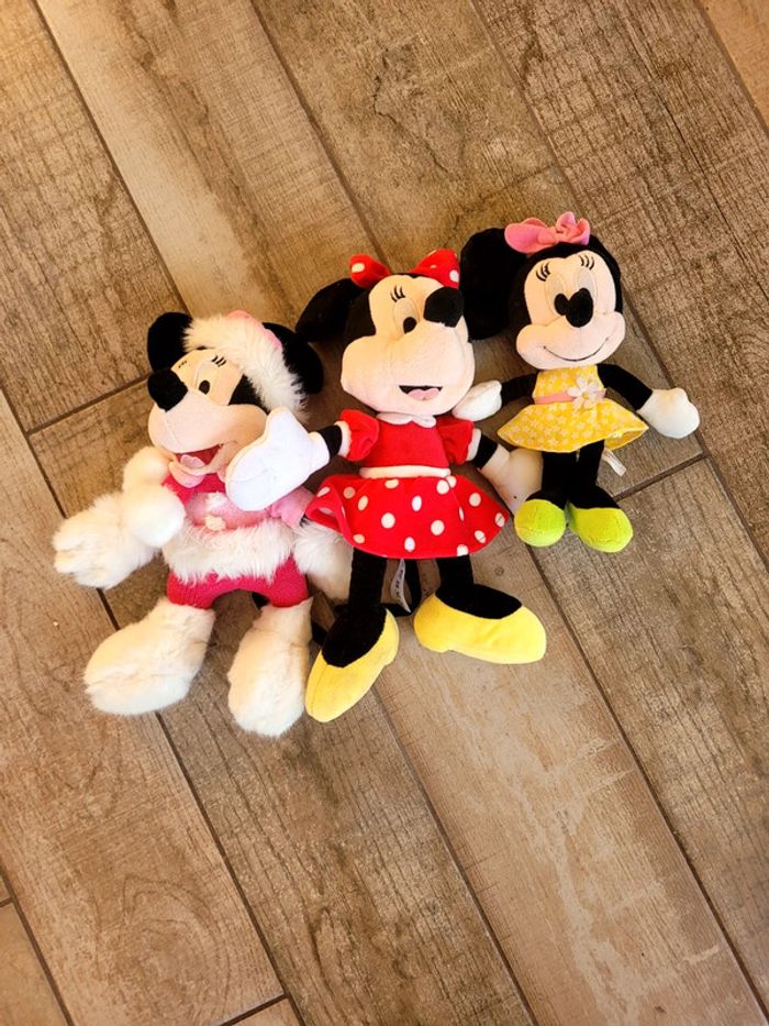 Lot de 3 peluches disney minnie - photo numéro 2