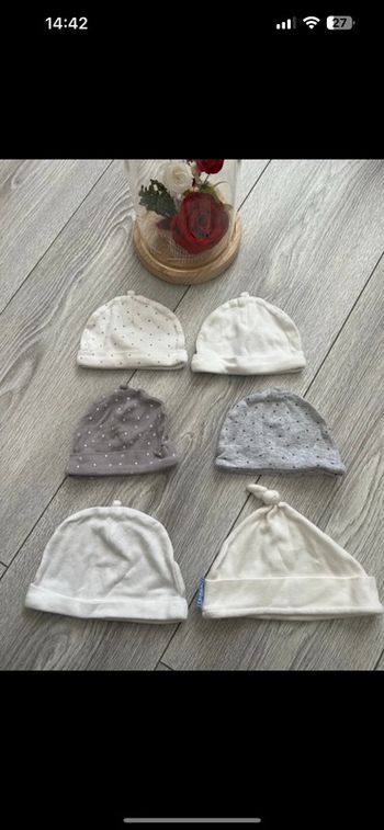 Lot de 6 bonnets de naissance