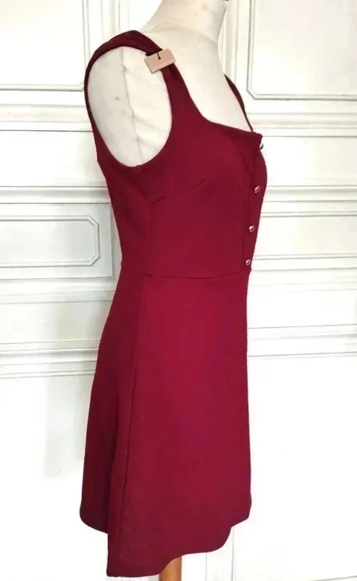 Robe Preppy Souple Boutons Doré TS/M - photo numéro 3