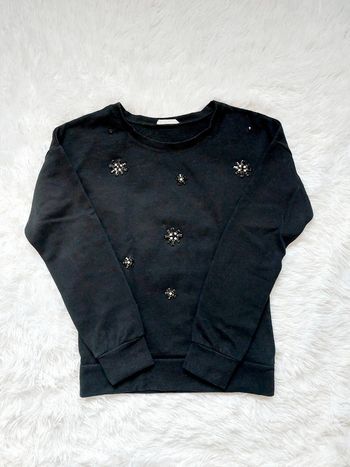 Sweat noir bijoux
