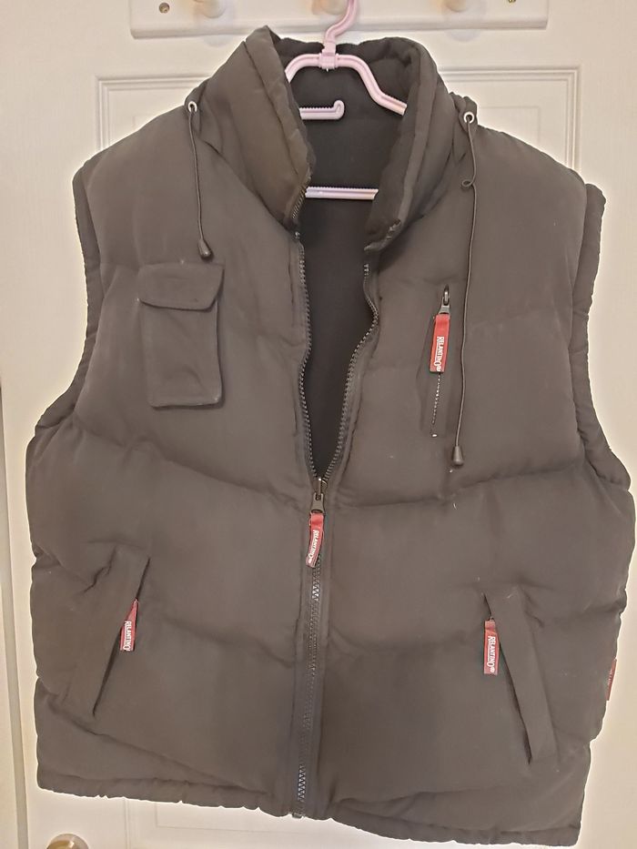 Blouson réversible noir sans manches XL ou 52