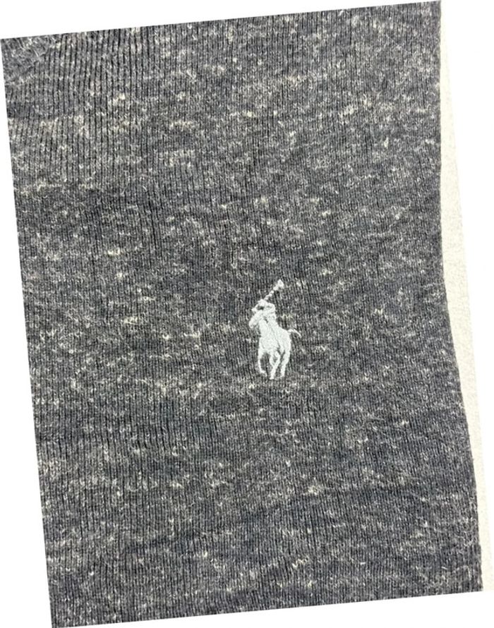 Pull sweat crewneck gris foncé/noir logo gris col rond Ralph Lauren - photo numéro 4