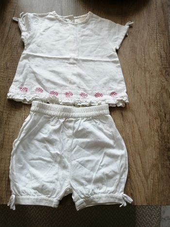 Ensemble short bébé fille