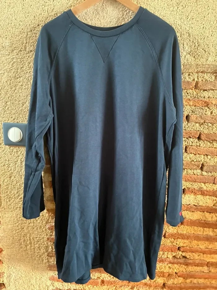 Robe pull bleu marine