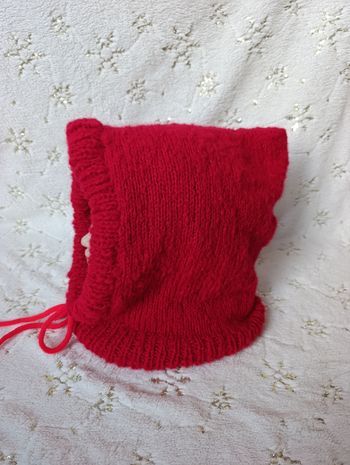 Cagoule femme hood Balaclava rouge