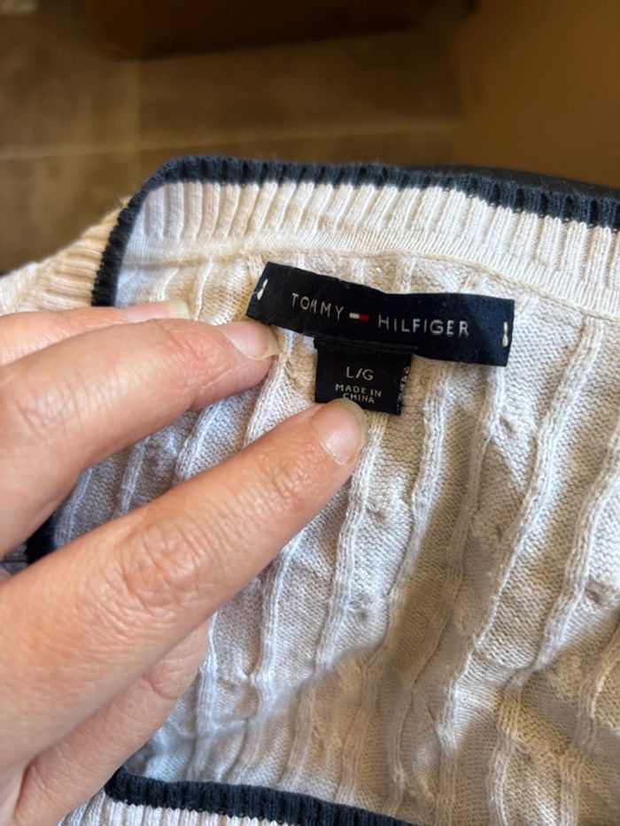 Pull fin col rond Tommy Hilfiger taille L - photo numéro 8