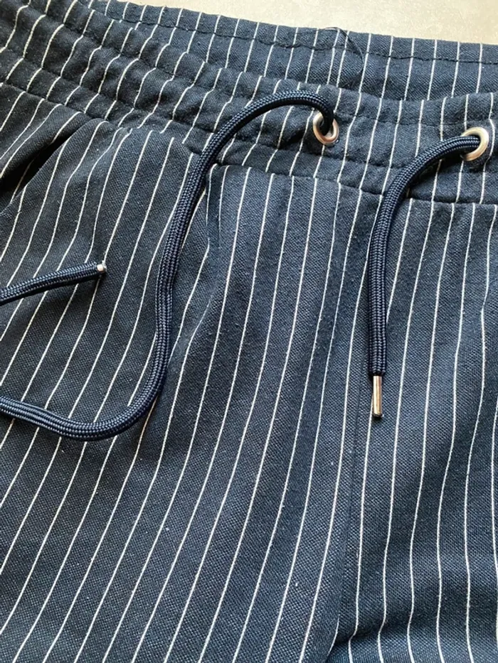 Pantalon à rayures marine blanc Closure london M - photo numéro 7