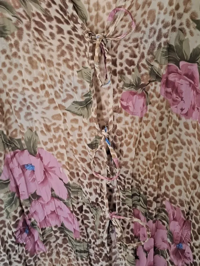 Blouse longue / Tunique Léopard Fleur Ulla Popkin 48/50 - photo numéro 4