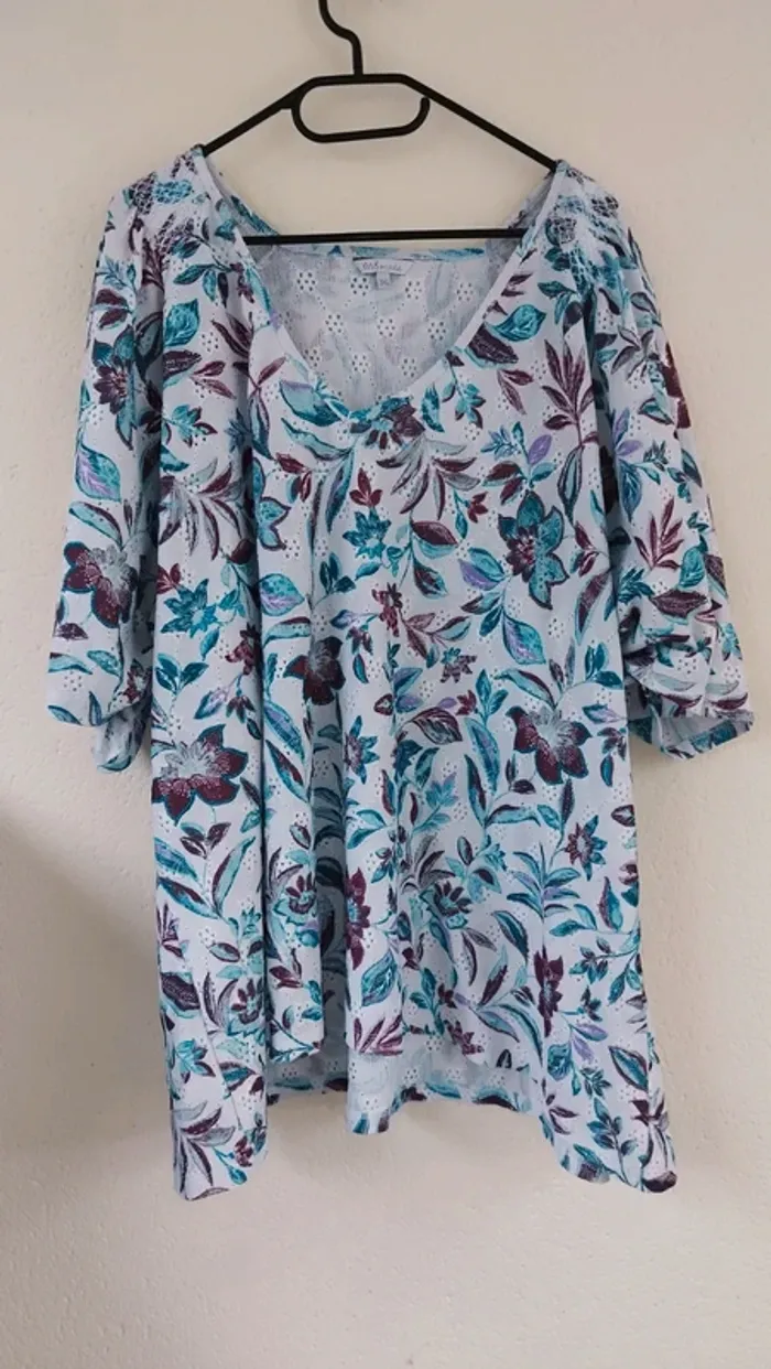 Tunique fleurie - MS mode - taille 54