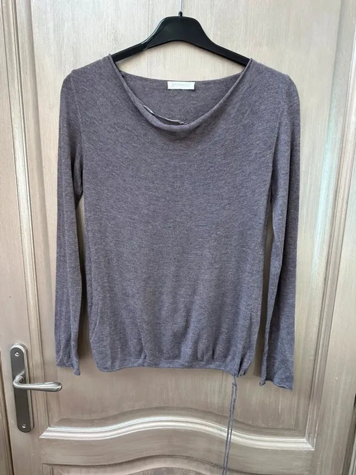 Pull fin Promod marron taille M - photo numéro 2