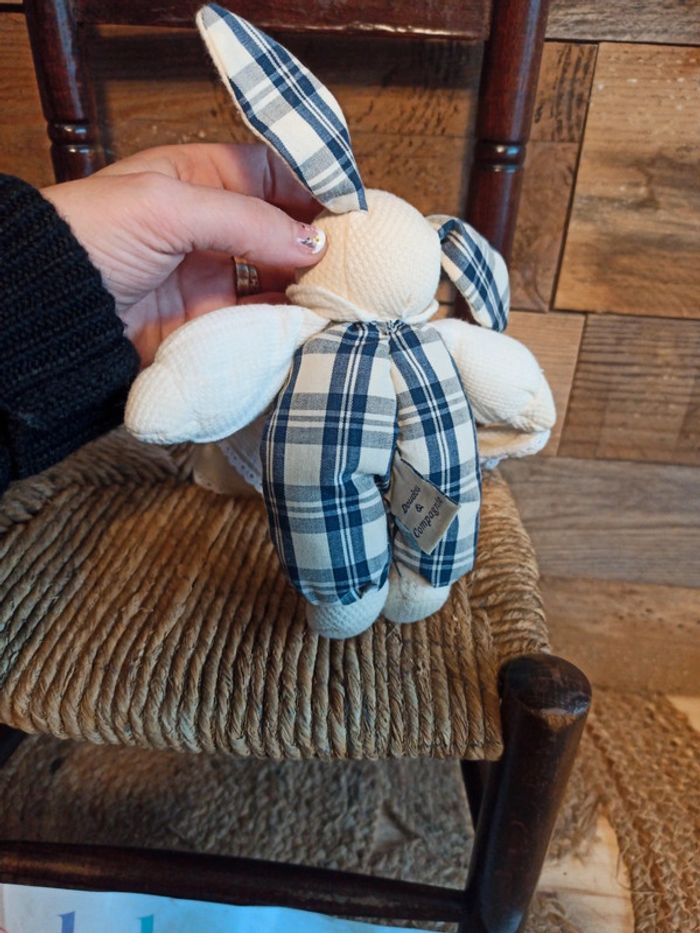 Doudou lapin vintage doudou et compagnie tbe - photo numéro 4